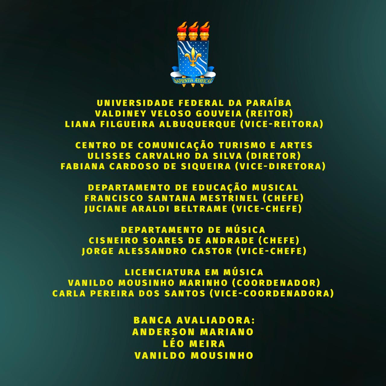Informes acadêmicos Recital Severino Camelo Informes acadêmicos Recital Severino Camelo