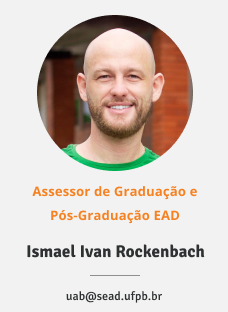 Foto do assessor de graduação e pós-graduação EAD Ismael Ivan Rockenbach. E-mail: uab@sead.ufpb.br