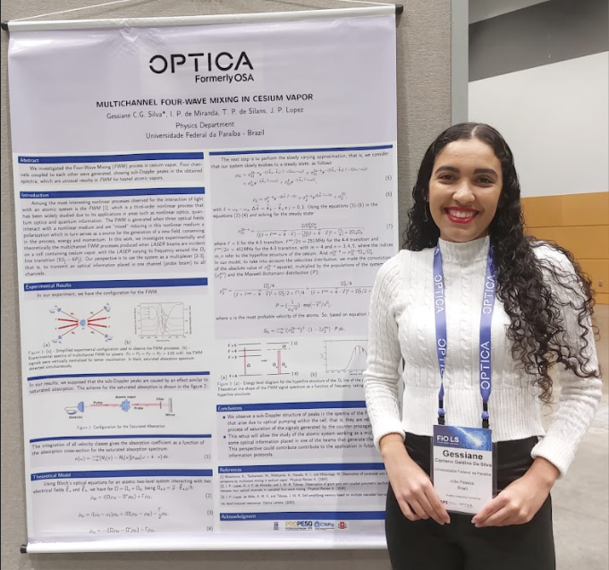 ALUNA DA UFPB, ÚNICA DO NORTE-NORDESTE SELECIONADA, LEVA CIÊNCIA PARAIBANA A ENCONTRO DE ESTUDANTES DE FÍSICA NOS EUA Foto: Divulgação